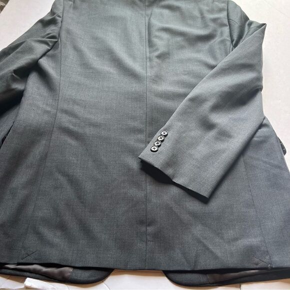 Lauren Ralph Lauren Men's Wool Sport Coat Solid Gray Size 42L - Picture 9 of 10